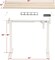 Small Electric Height Adjustable Sit Stand Desk with Hanging Hooks and Cable Management, 40 x 22 Inches, White Frame and Maple Top